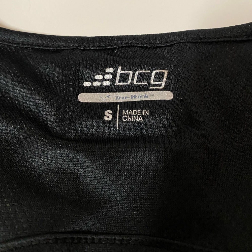 BCG Women Activewear Racerback Cut Out Work Out Short Sleeve Top Size S - Picture 9 of 13